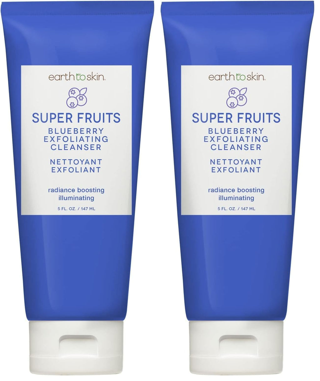 Earth To Skin Super Fruits Blueberry Exfoliating Cleanser – 5.0 fl oz (Pack of 2)