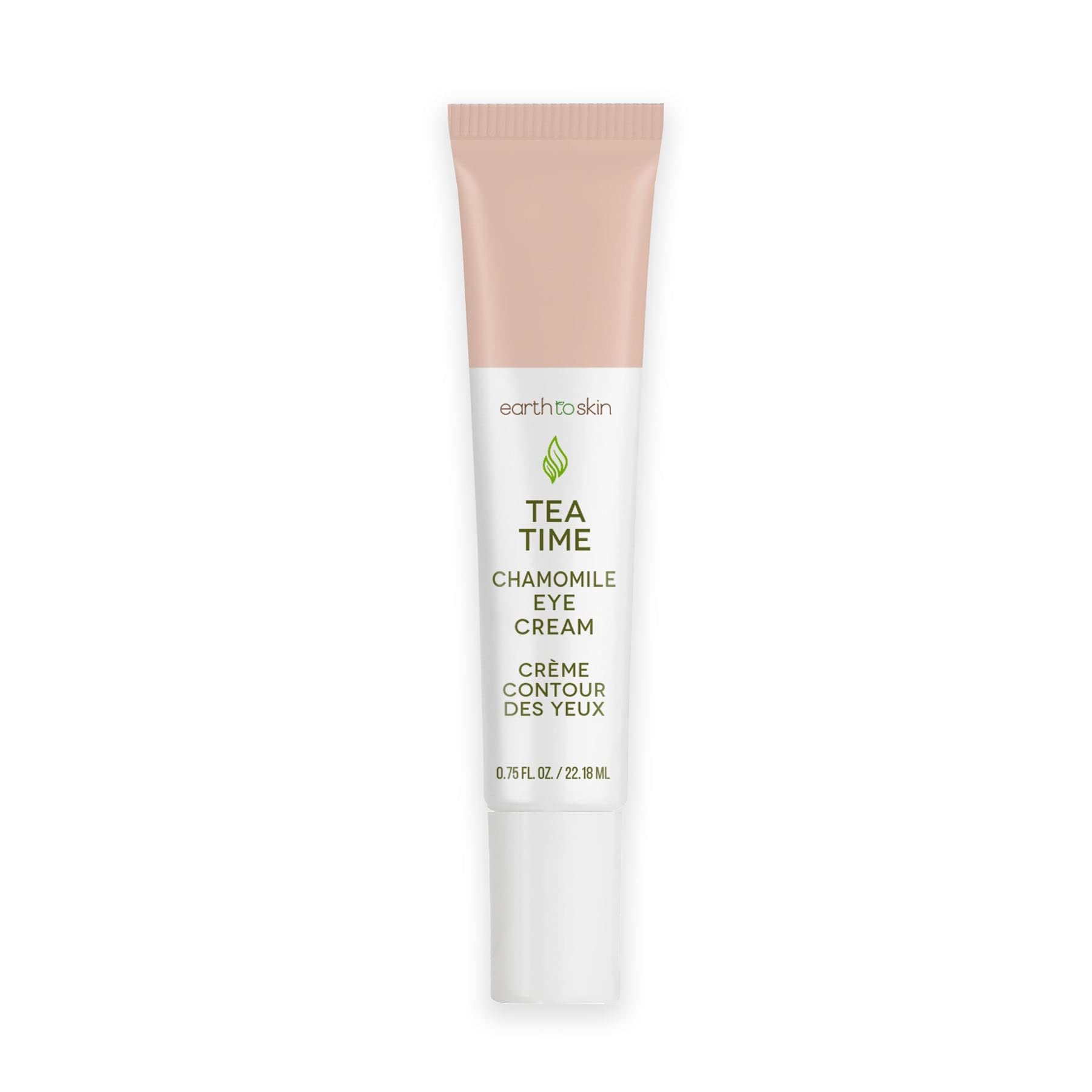 Earth To Skin Tea Time Chamomile Eye Cream – Hydrating & Soothing Eye Treatment with Vitamin E, Vitamin C & Jojoba Oil