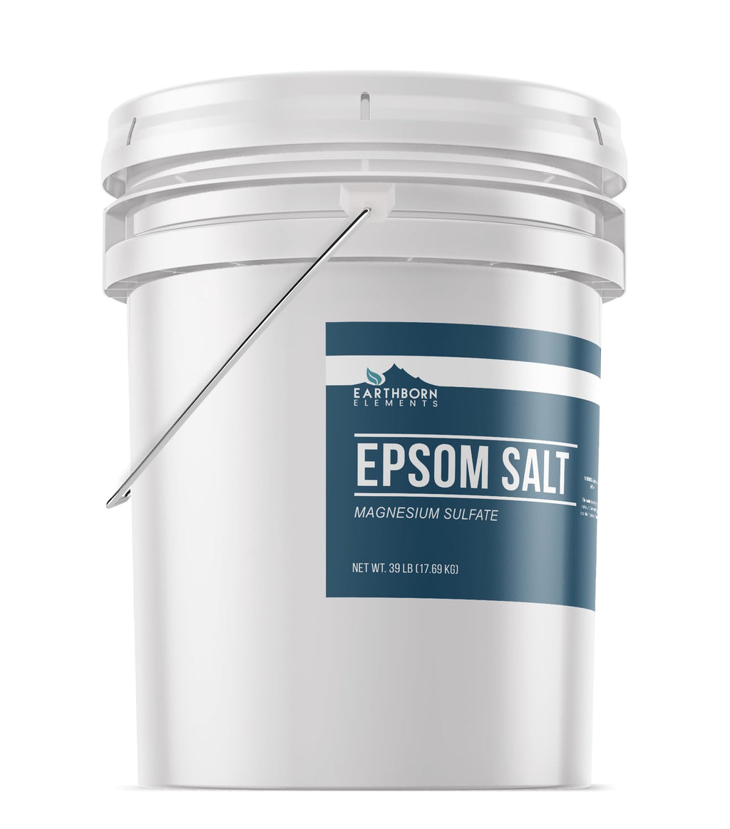 Earthborn Elements Epsom Salt (5 Gallon) — Pure Magnesium Sulfate, Quick-Dissolving Bath Salt