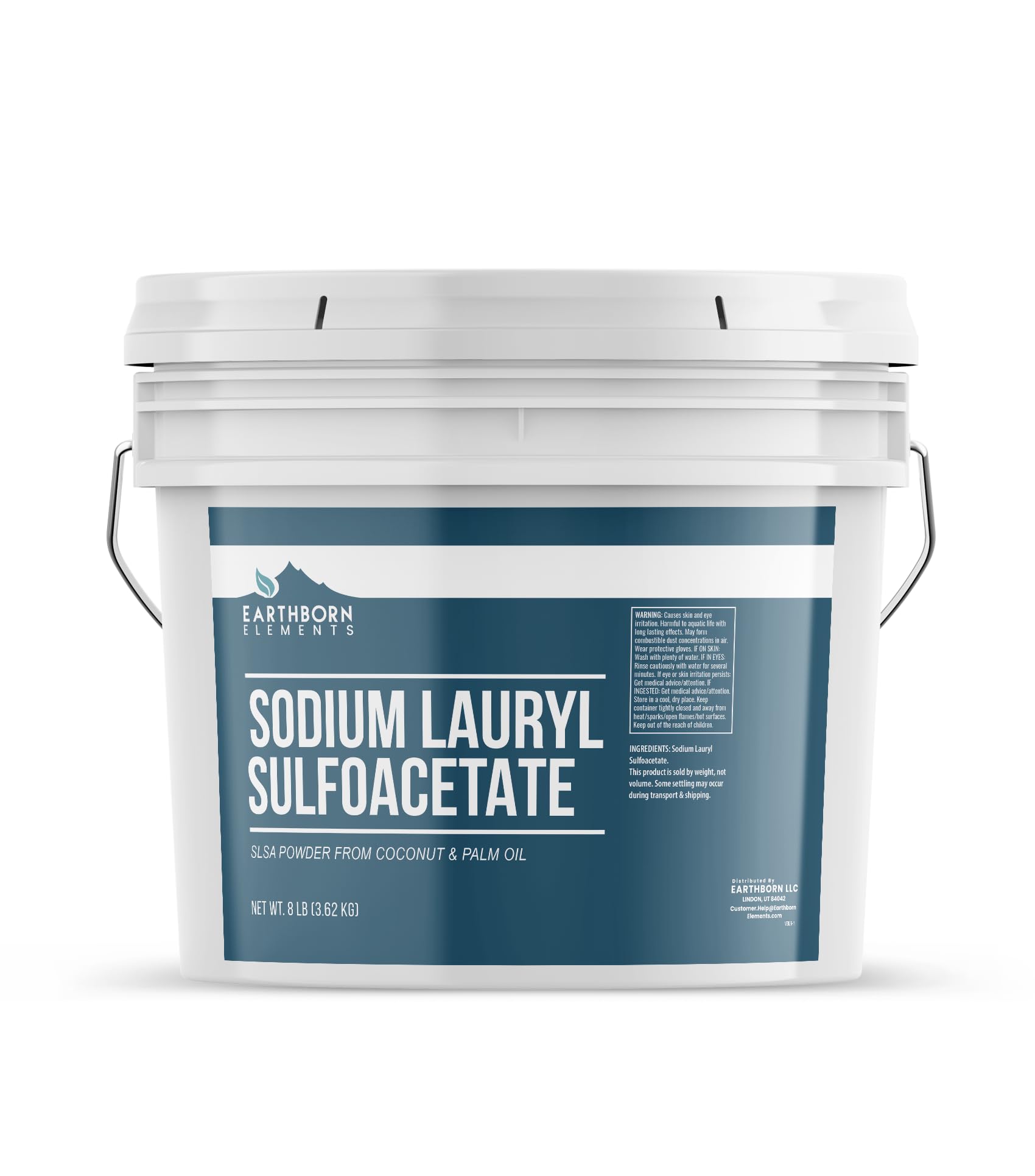 Earthborn Elements SLSA Bath Bomb Additive (2 Gallon) – Gentle Foam, Pure & Undiluted