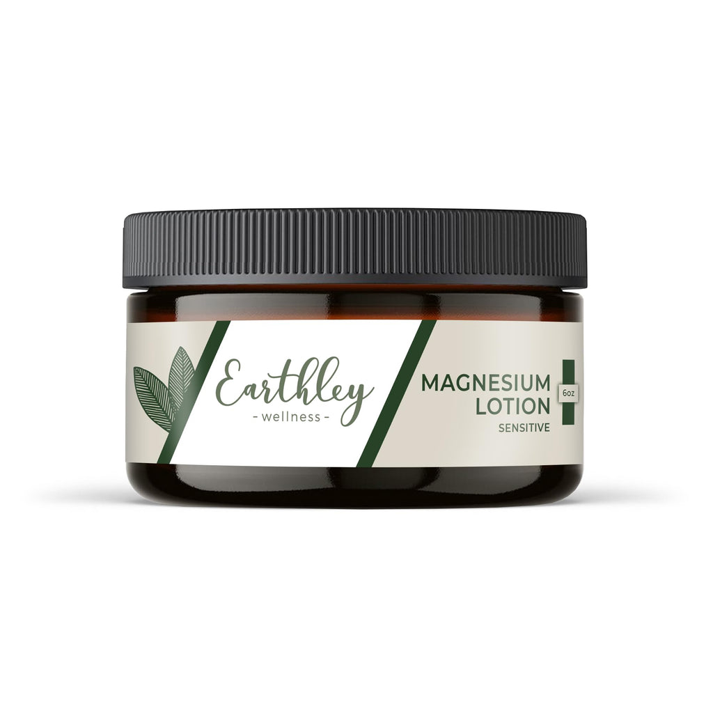 Earthley Wellness Magnesium Lotion – Award-Winning Relaxation & Recovery (6oz, Sensitive)
