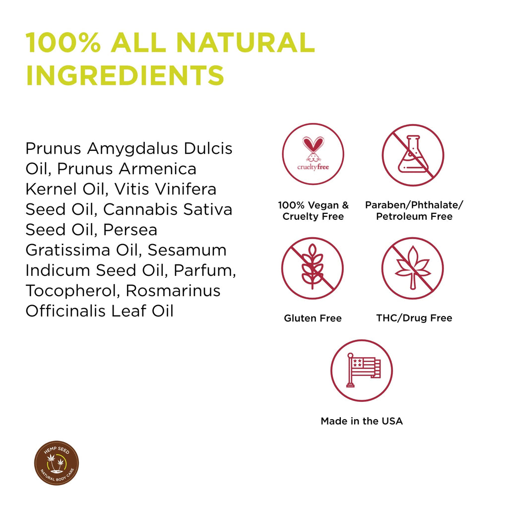 Earthly Body Hemp Seed Massage Oil – Dreamsicle Scent, 8 oz – Nourishing, Vegan & Cruelty-Free