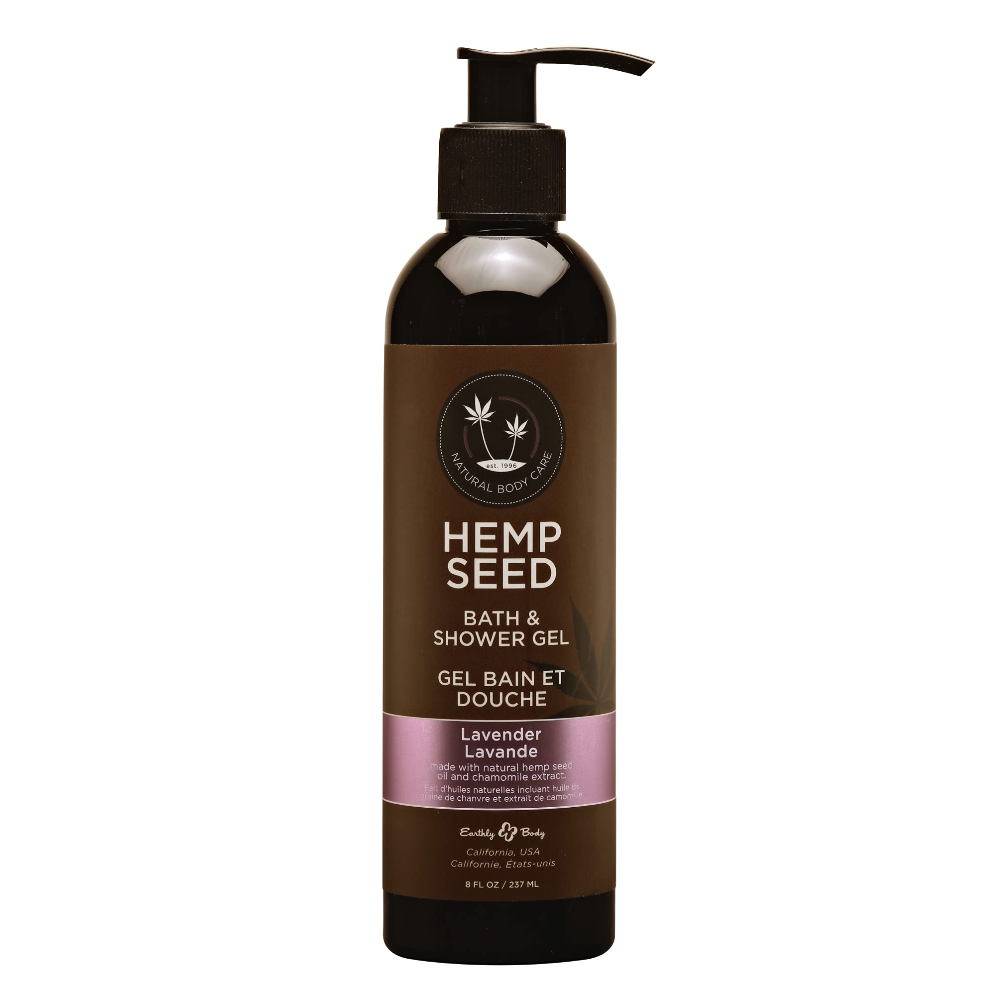 Earthly Body Hemp Seed Bath and Shower Gel – Lavender, 8 oz | Moisturizing, Vegan