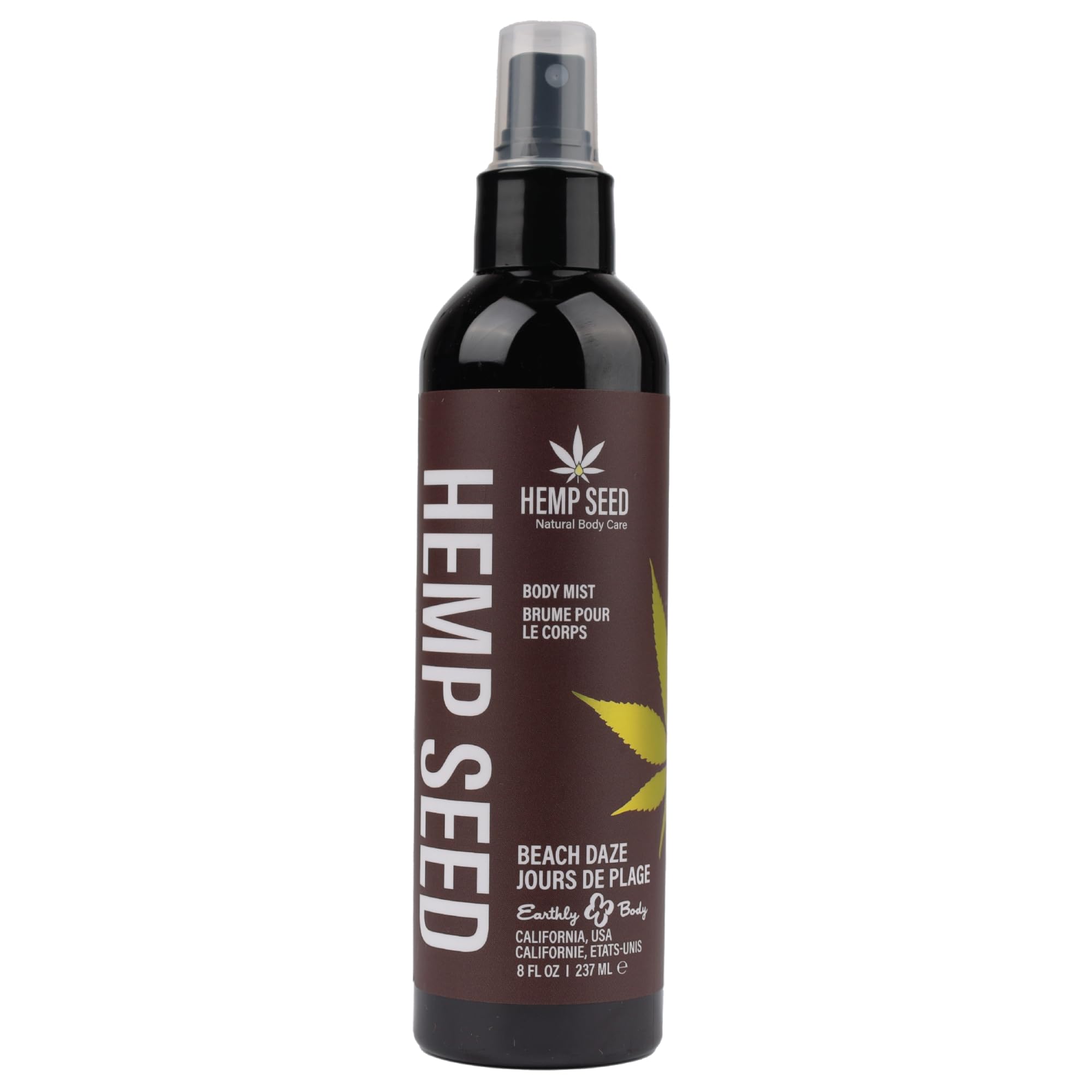 Earthly Body Hemp Seed Body Mist Beach Daze – 8 oz | Hydrates, Invigorates & Protects Skin