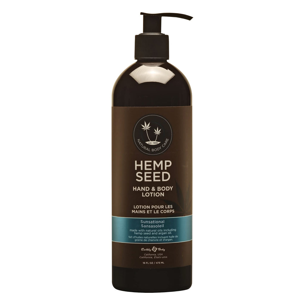 Earthly Body Hemp Seed Hand & Body Lotion – Sunsational Scent (16 oz)
