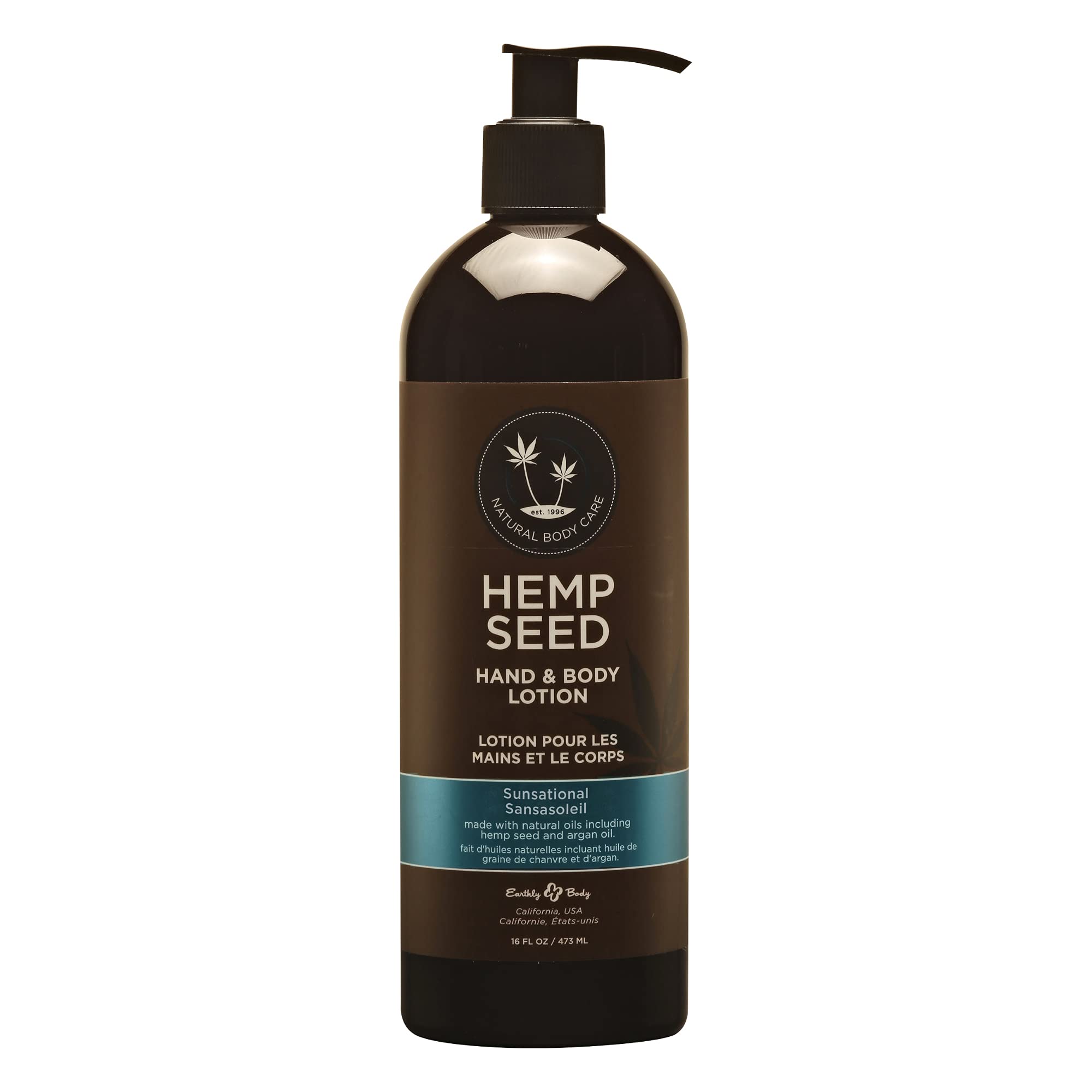 Earthly Body Hemp Seed Hand & Body Lotion – Sunsational Scent (16 oz)