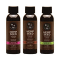 Earthly Body Hemp Seed Massage Lotion Gift Set – 2 oz Each (Isle of You, Skinny Dip, Naked in The Woods)