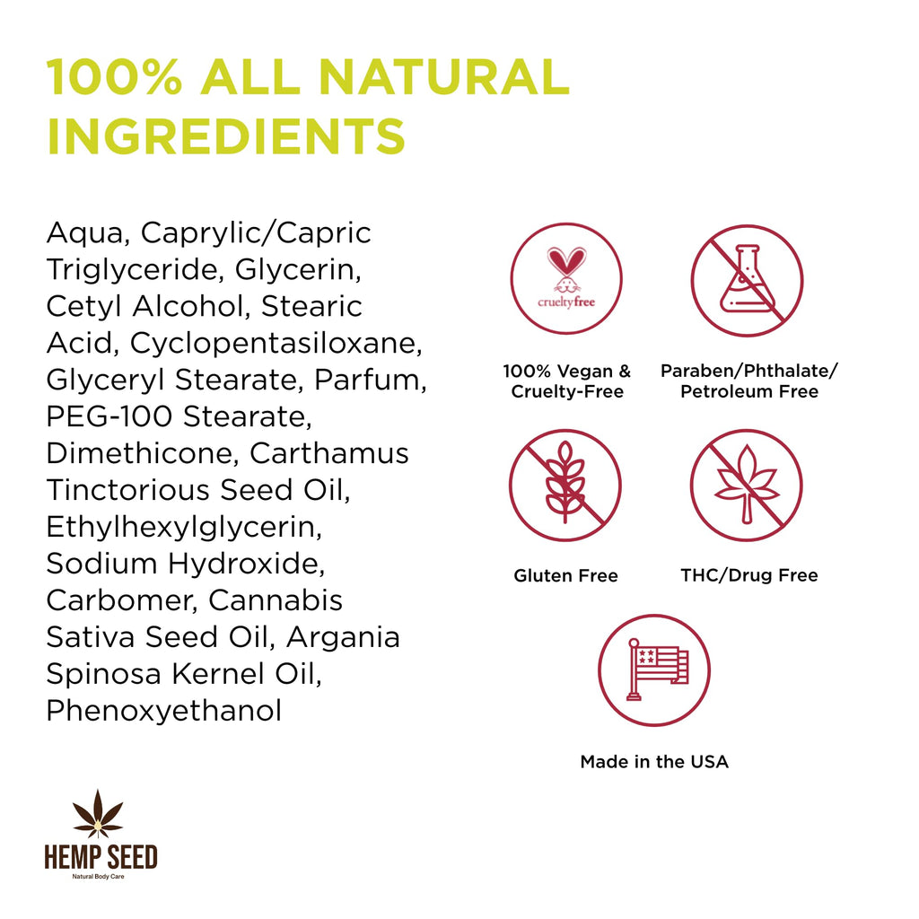 Earthly Body Hemp Seed Massage Oil - Nag Champa Scent, 8 oz | Vegan & Cruelty-Free