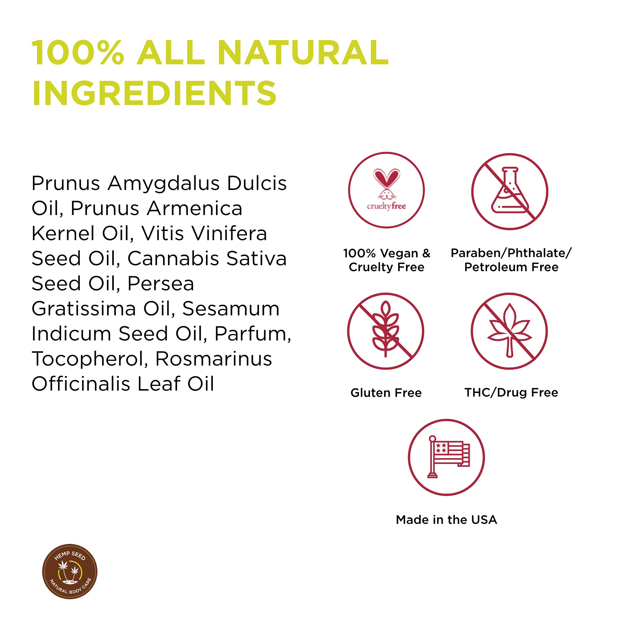 Earthly Body Hemp Seed Massage & Body Oil – Sunsational Scent, 8 fl oz