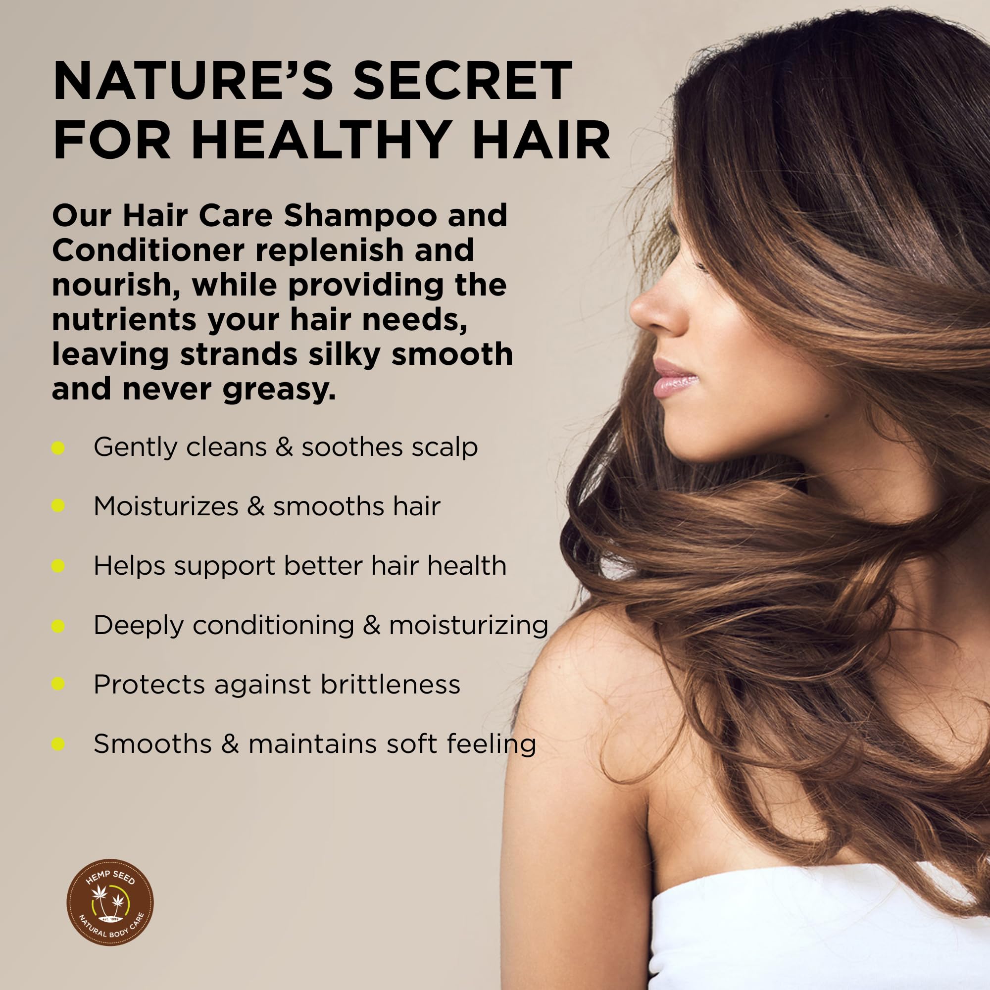 Earthly Body Hemp Seed Shampoo & Conditioner Bundle – Naked in the Woods (8 oz each)