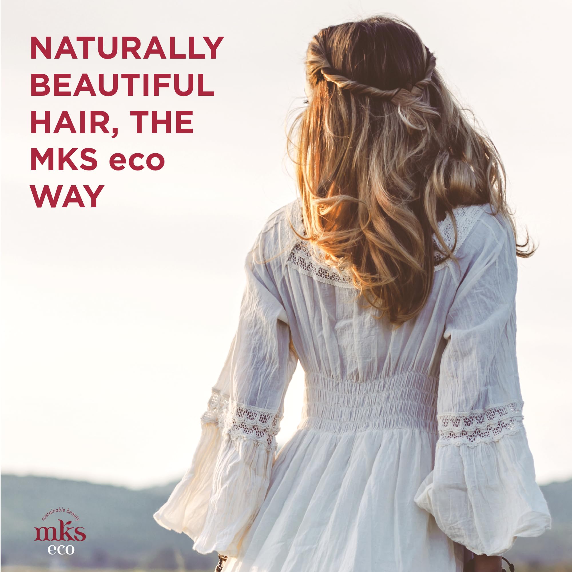 Earthly Body MKS eco Nourish Shampoo + Hydrate Conditioner for Fine Hair – Light Breeze (25 fl oz each)