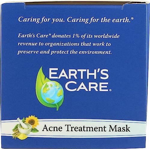 Earth's Care Acne Treatment Mask - 5% Sulfur for Clear Pores (2.5 oz Tube)
