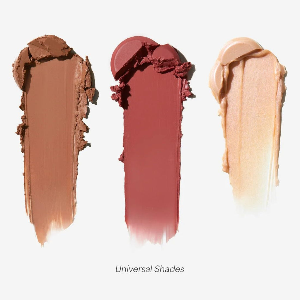 EarthsCure Glow Trio - 3-Piece Cream Bronzer, Blush & Highlighter for a Luminous, Natural Glow