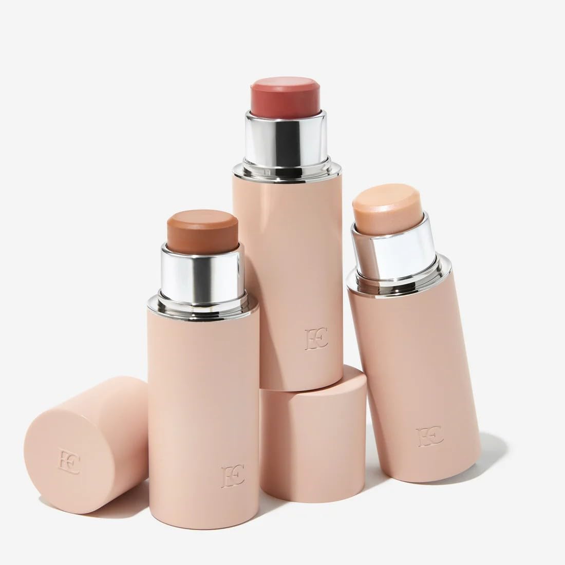 EarthsCure Glow Trio - 3-Piece Cream Bronzer, Blush & Highlighter for a Luminous, Natural Glow