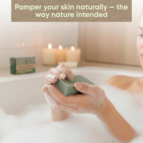 Earthy Essentials Organic Bar Soap Set – Oatmeal Lavender, Lemongrass & Green Tea Peppermint