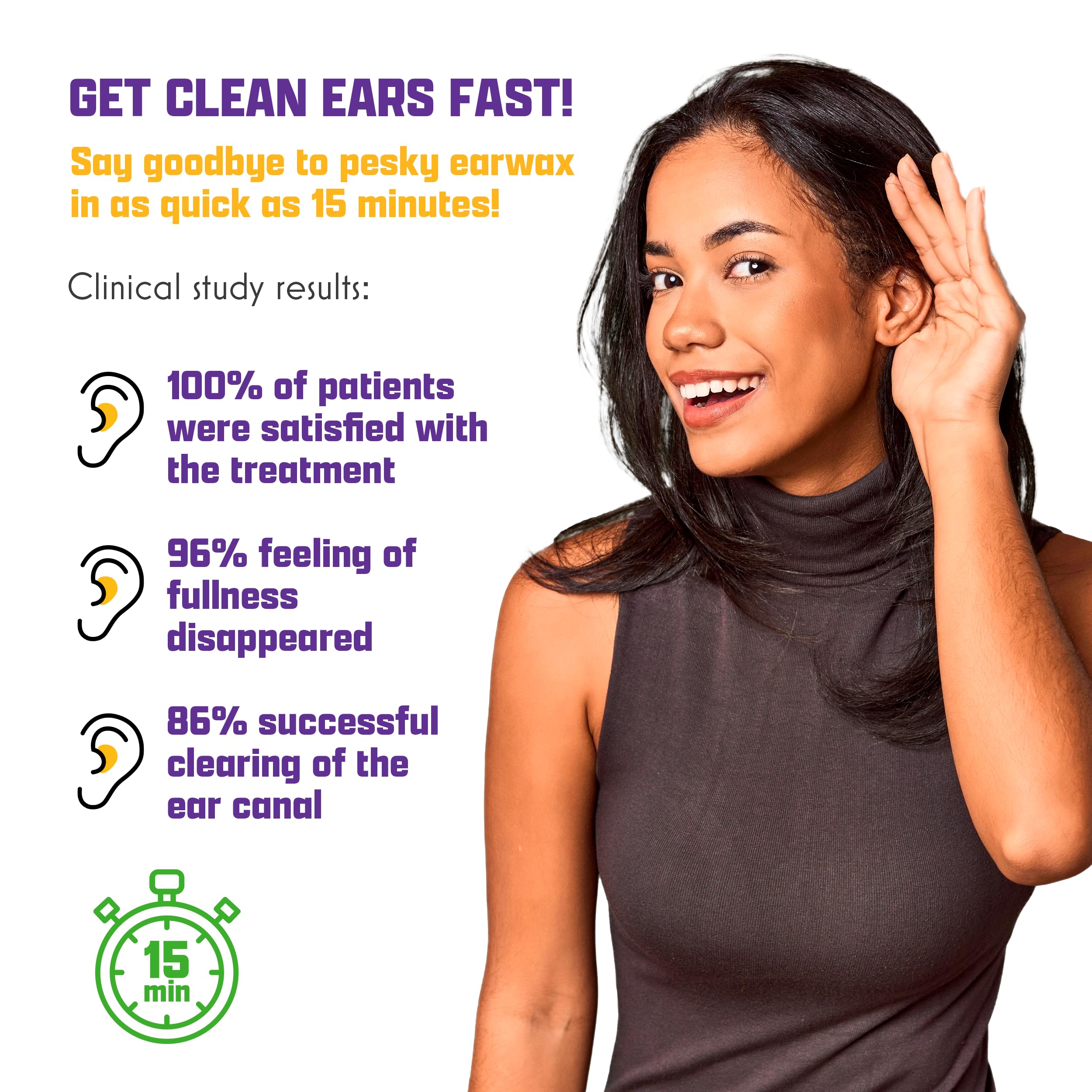 Earwax MD eosera Cleaning Kit – Fast-Acting Ear Wax Drops & Rinse Bulb