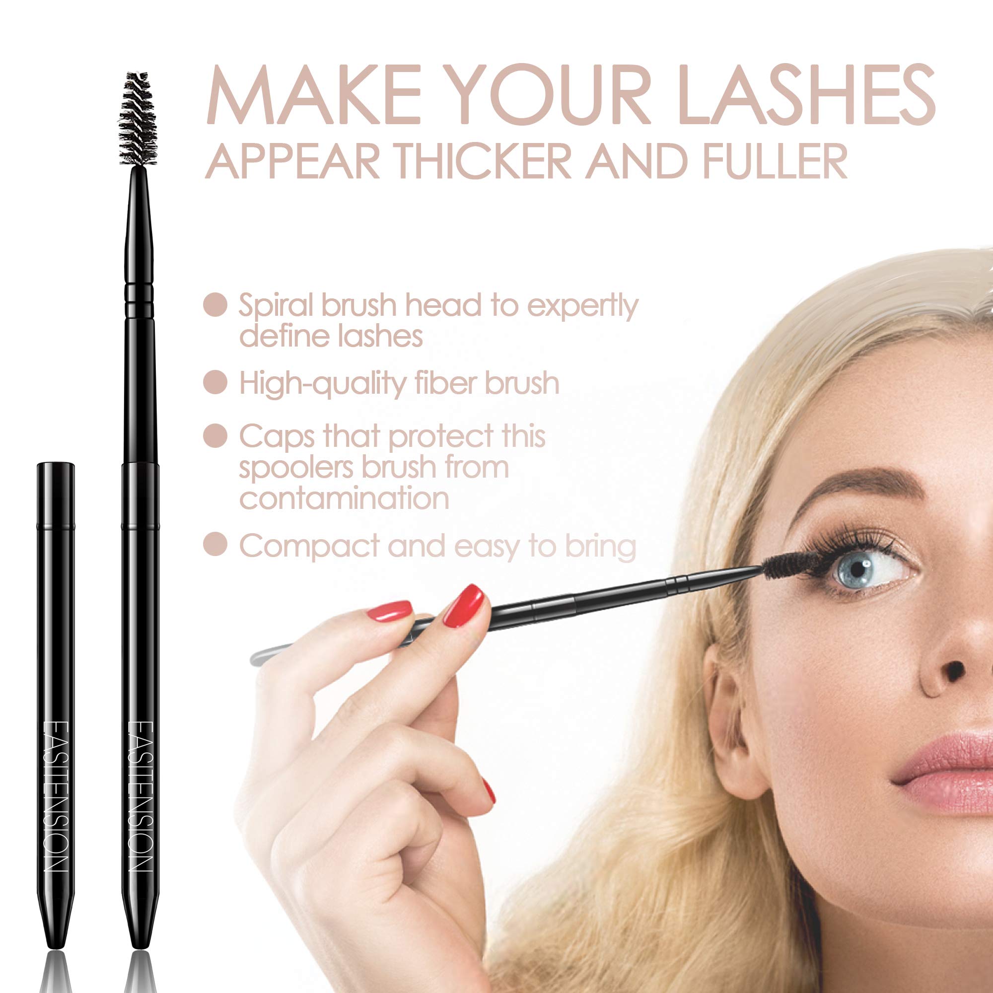 EASITENSION DIY Eyelash Extension Kit – 3D Cluster Lashes, 12mm & 14mm, Glue, Tweezers