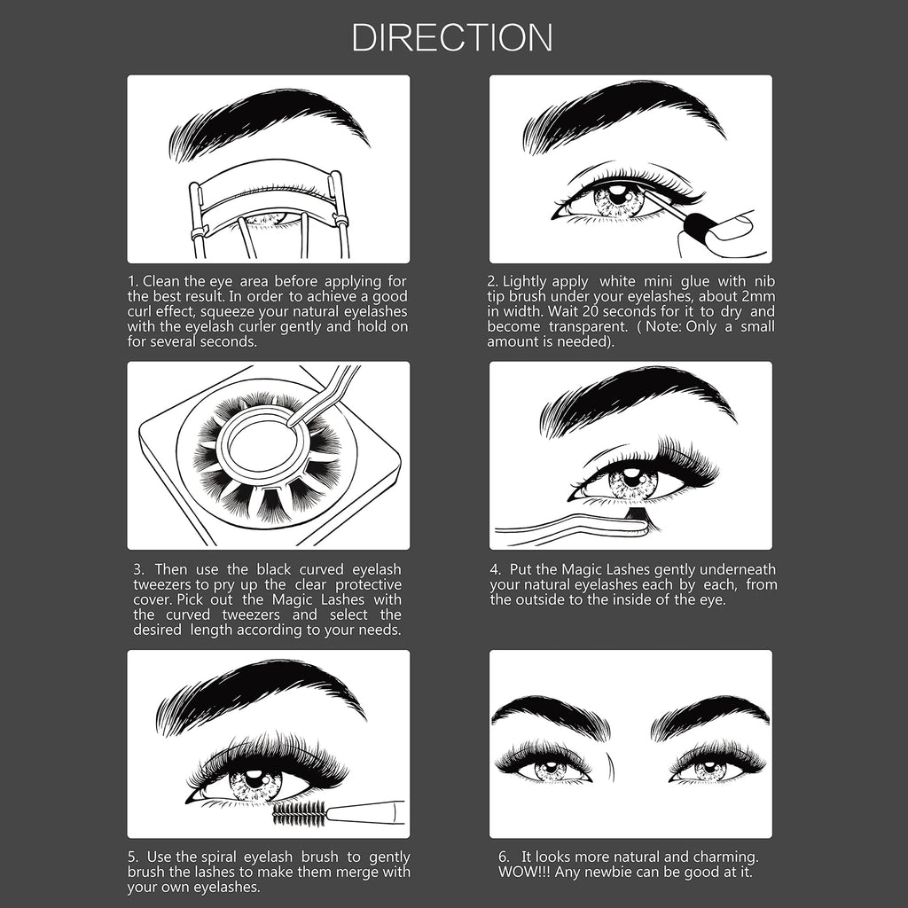 EASITENSION DIY Eyelash Extension Kit – 3D Cluster Lashes, 12mm & 14mm, Glue, Tweezers