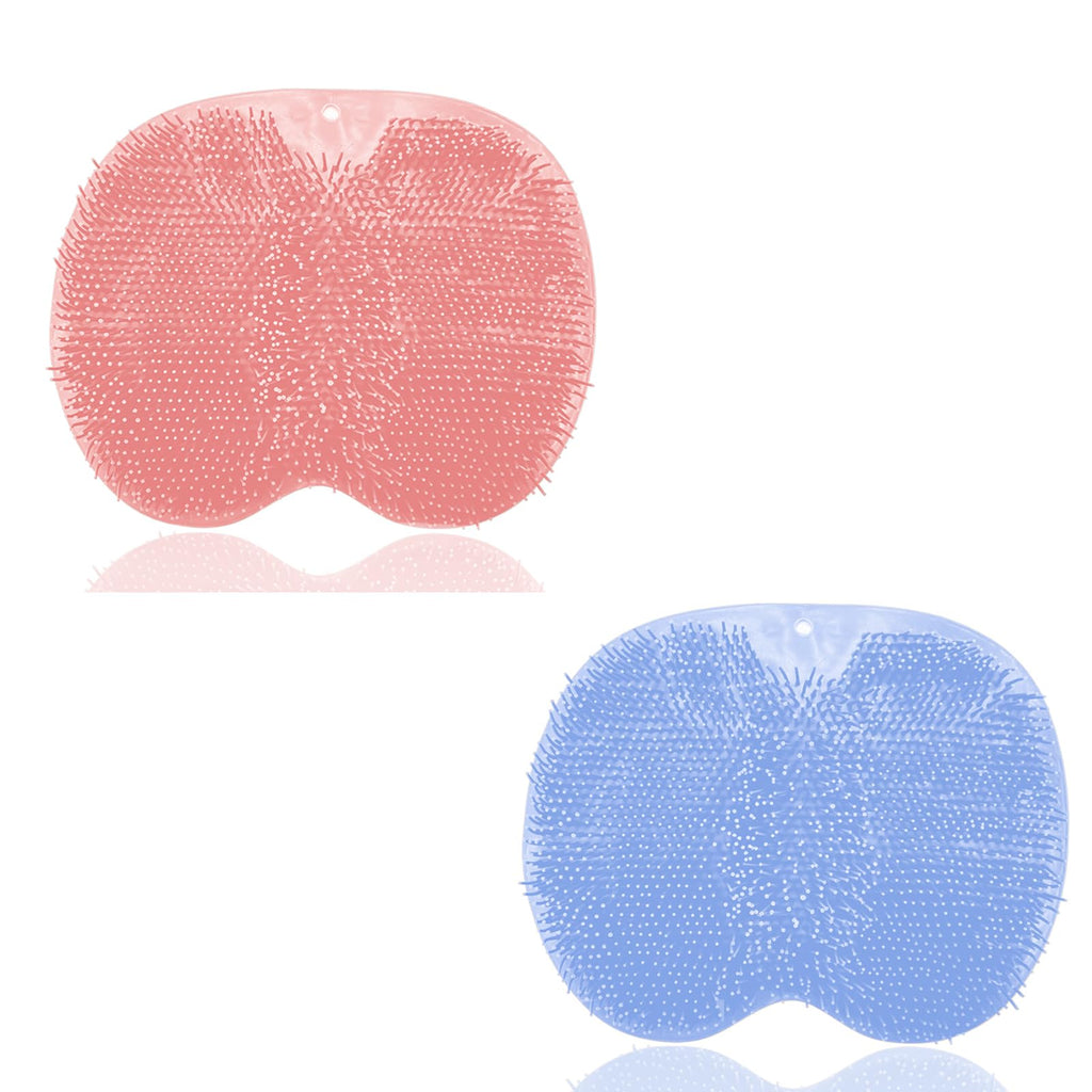 Easkite Shower Foot and Back Scrubber Mat – Wall Mounted Silicone Foot Massager (2pcs)