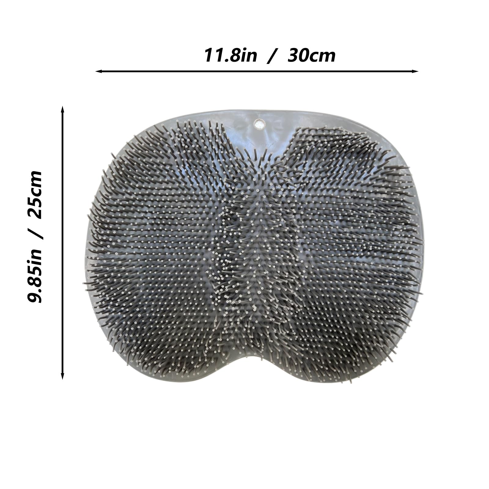 Easkite Shower Foot & Back Scrubber Mat — Wall Mounted Silicone Foot Cleaner with Suction Cups (Grey & Blue)