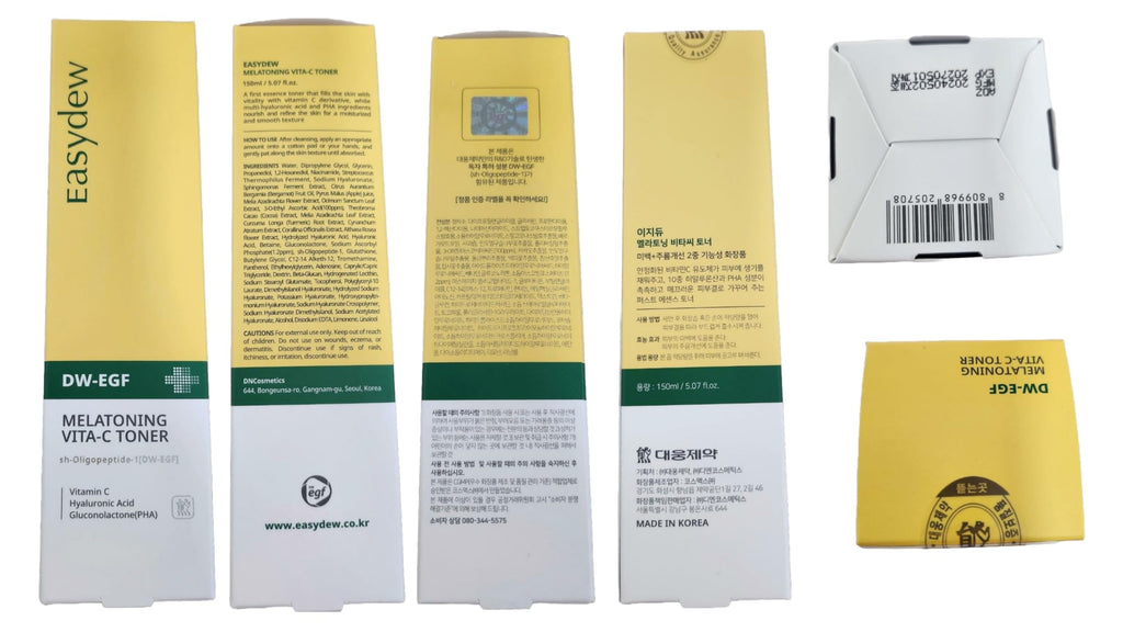 EASYDEW DW-EGF Peptide M Toner – Hypoallergenic Hydrating Exfoliating Toner with Glutathione, Vitamin C & PHA