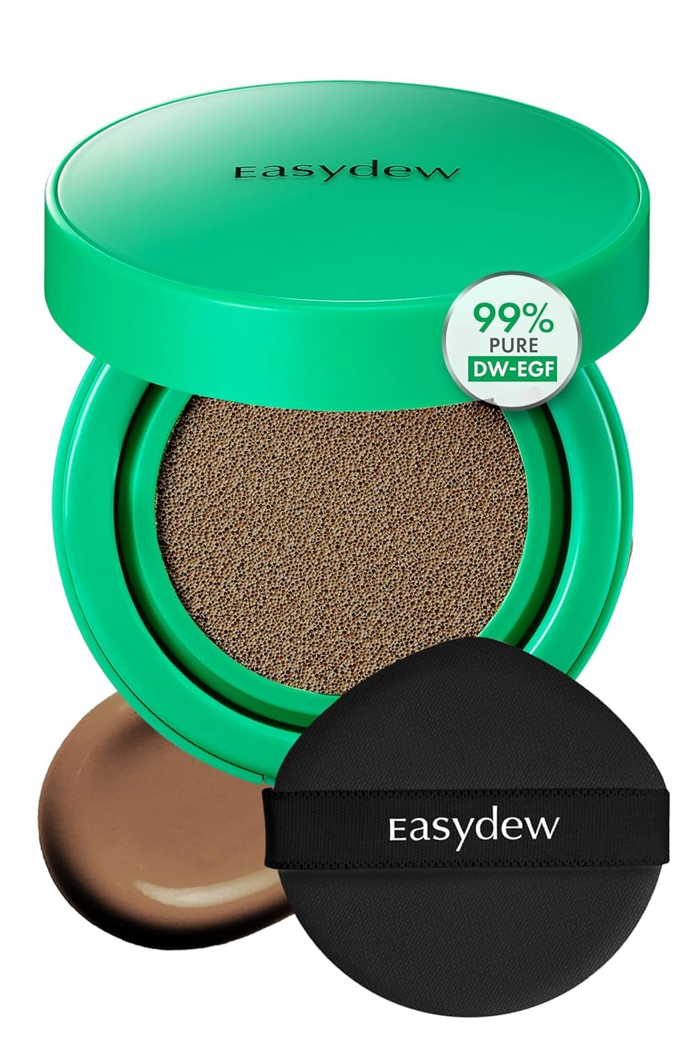 EASYDEW Mela B Toning Ampoule Cushion – 2-in-1 Korean Skincare & Foundation #45 Espresso