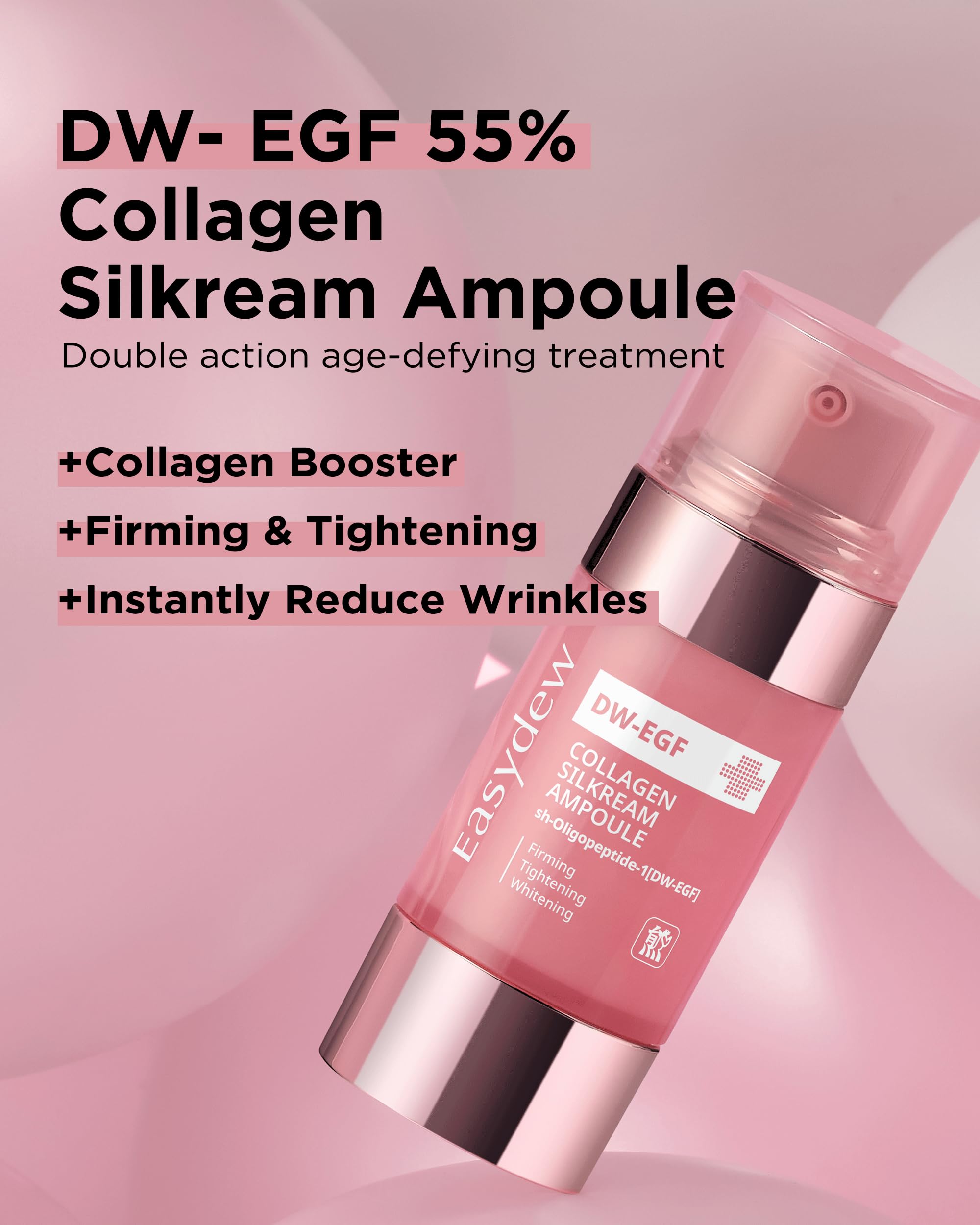 EASYDEW DW-EGF 55% Collagen Silkream Ampoule – Korean Serum for Firmness & Elasticity