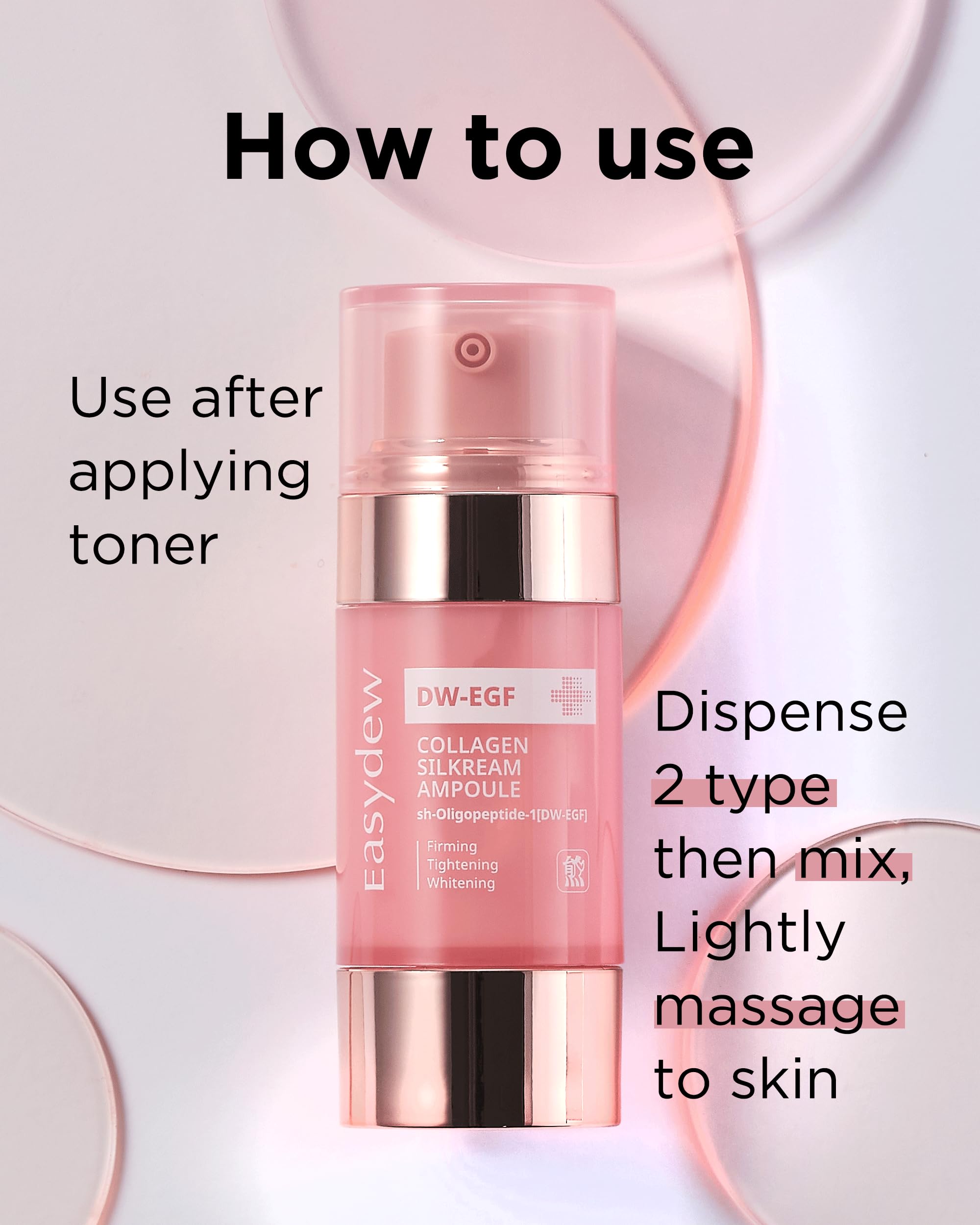 EASYDEW DW-EGF 55% Collagen Silkream Ampoule – Korean Serum for Firmness & Elasticity