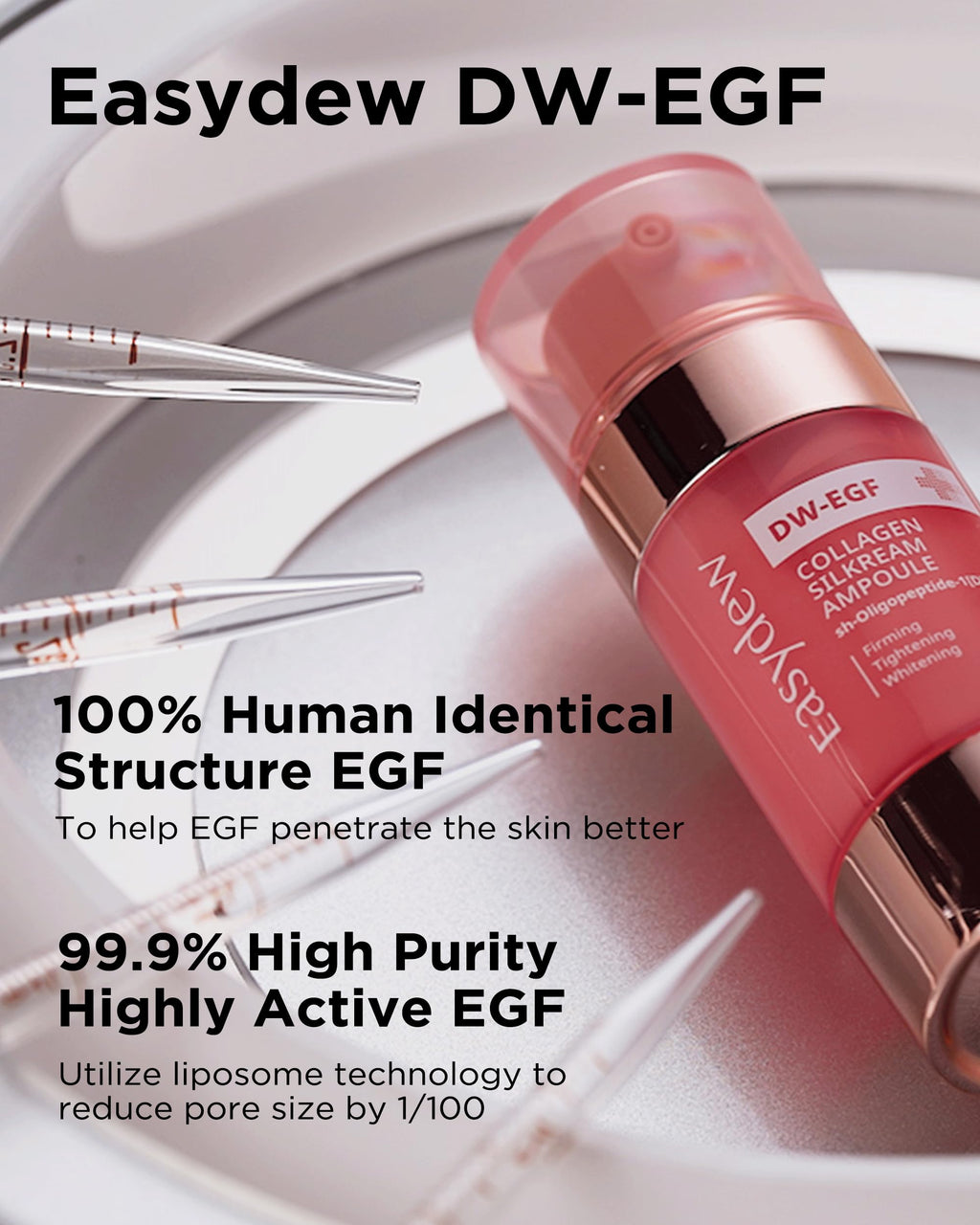 EASYDEW DW-EGF 55% Collagen Silkream Ampoule – Korean Serum for Firmness & Elasticity