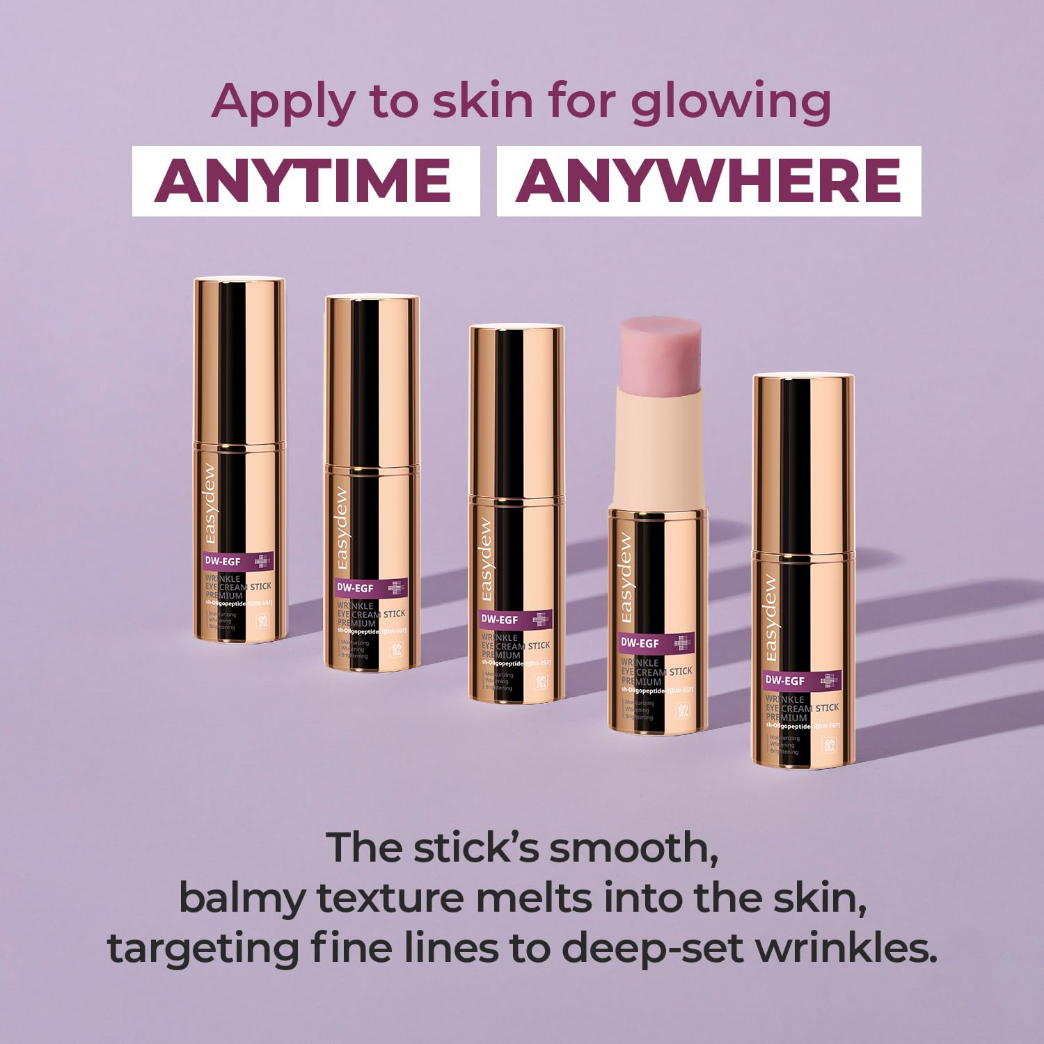 EASYDEW EGF Plumping Peptides Eye Stick Balm – On-the-Go Hydration, Clean K-Beauty, 8g