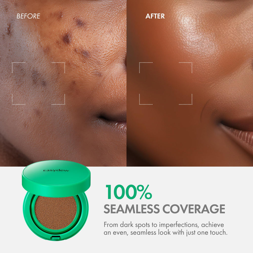 Easydew Mela B Toning Ampoule Cushion Refill – 2-in-1 Skincare & Foundation (#41 Chestnut) | 0.45 oz