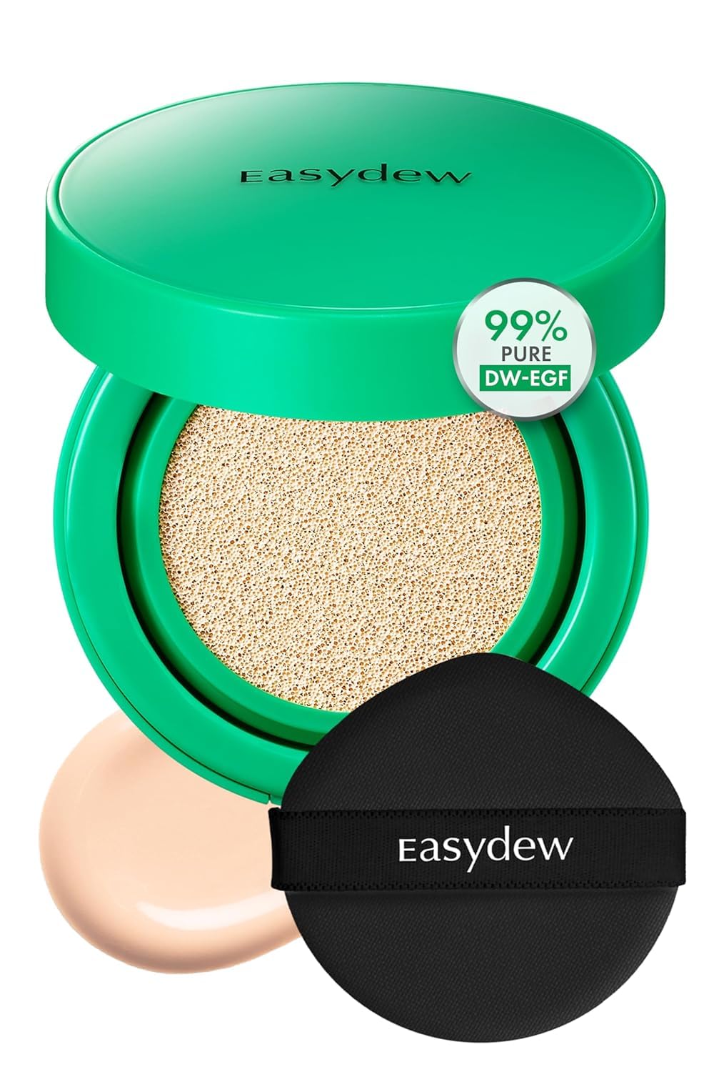 EASYDEW Mela B Toning Ampoule Cushion – 2-in-1 Skincare + Makeup with Niacinamide & Hyaluron-Vital C (0.45 oz) #17 Ivory