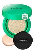 EASYDEW Mela B Toning Ampoule Cushion – 2-in-1 Skincare + Makeup with Niacinamide & Hyaluron-Vital C (0.45 oz) #17 Ivory