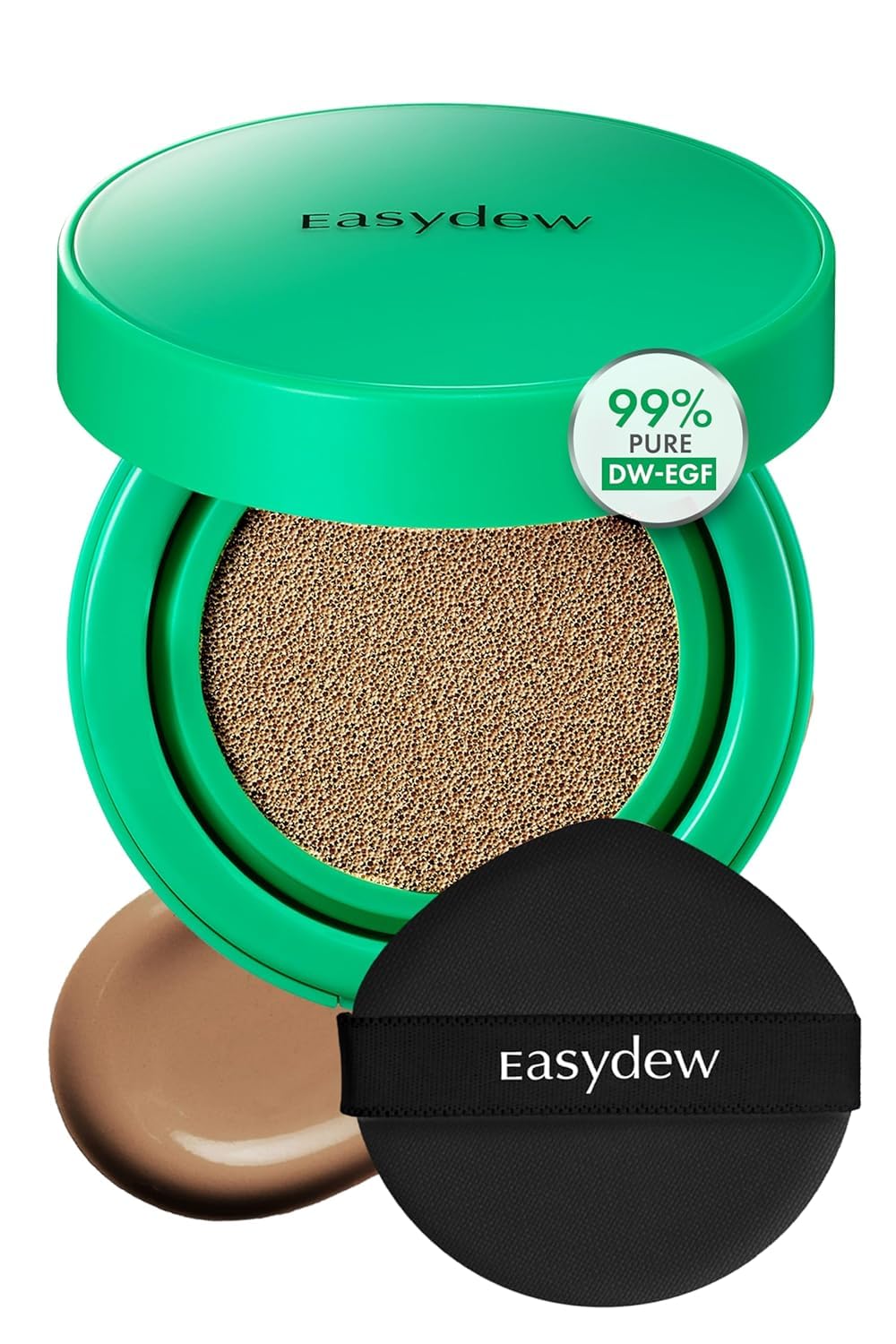 Easydew Mela B Toning Ampoule Cushion – 2-in-1 Skincare & Makeup (#33 Almond) 0.45 oz