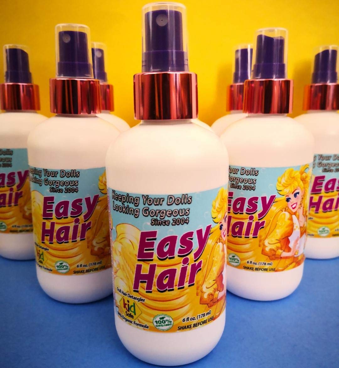 EasyHair Doll Hair & Wig Detangler and Conditioner – Detergent-Free (8oz)