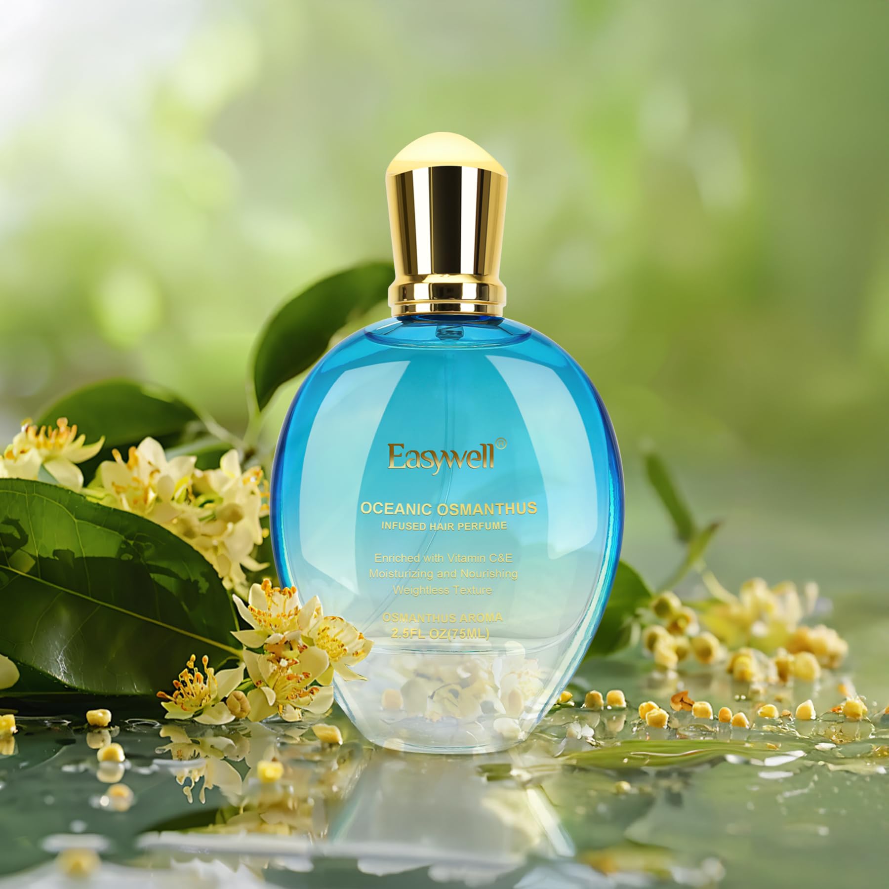 EASYWELL Hair Perfume for Women – Oceanic Osmanthus, Vitamin B5, 2.5 fl oz