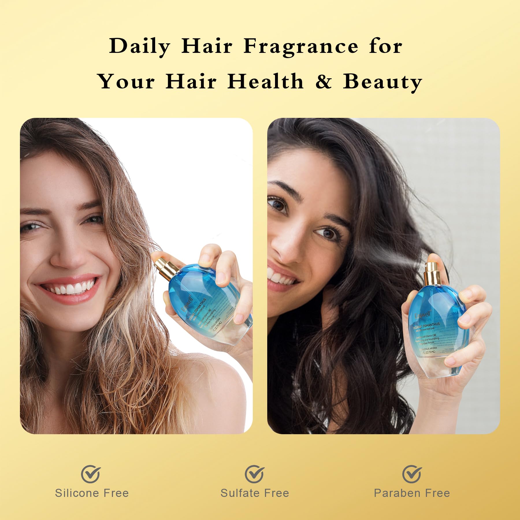 EASYWELL Hair Perfume for Women – Oceanic Osmanthus, Vitamin B5, 2.5 fl oz