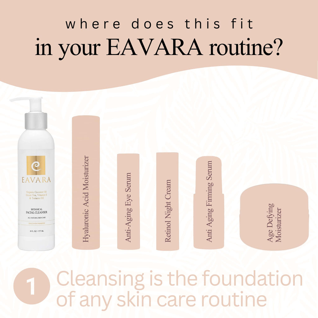 Eavara Organic Face Wash – Gentle, Hydrating Cleanser with Coconut Oil, Aloe, Charcoal, Vitamin C & E