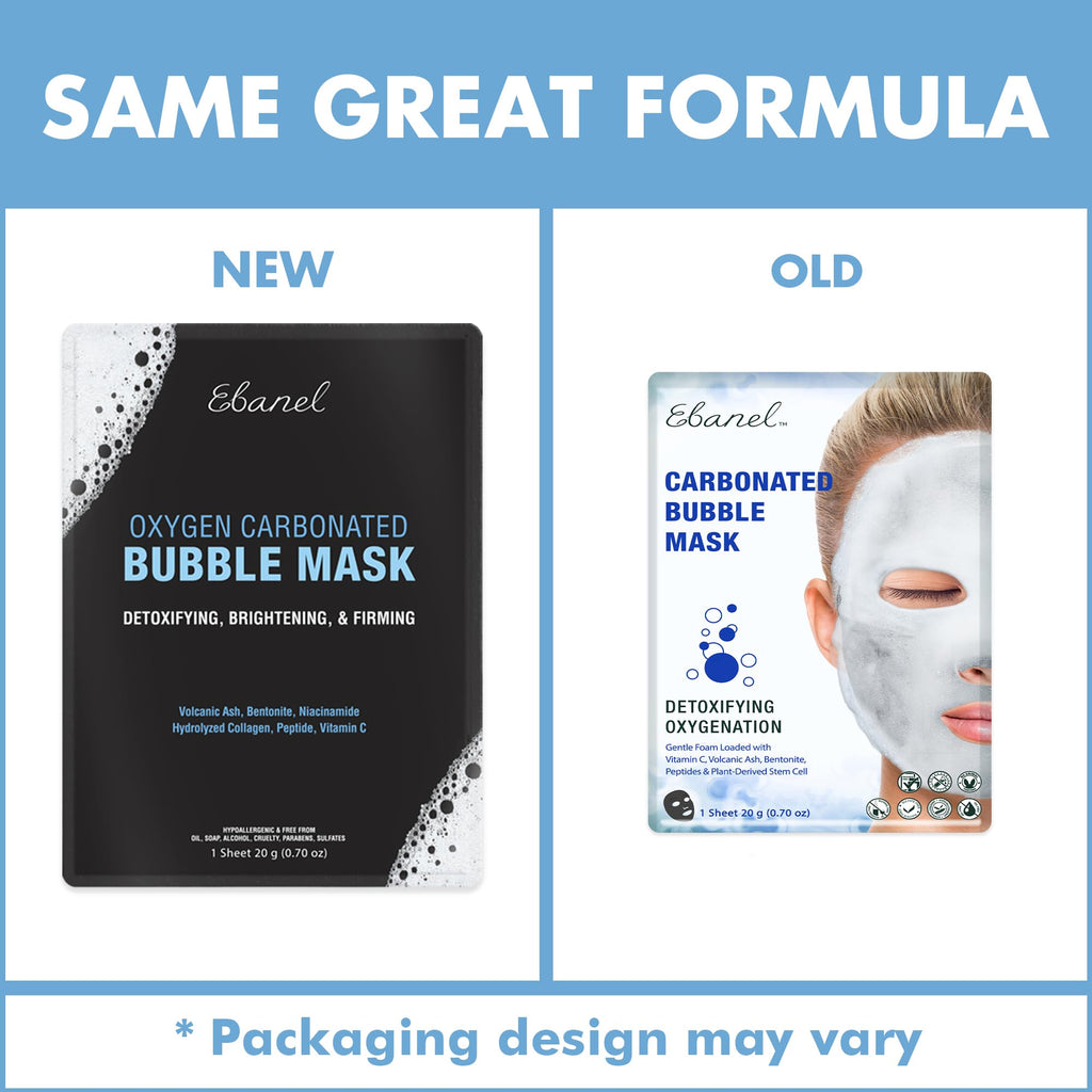 Ebanel 10 Pack Carbonated Bubble Clay Mask - Pore Cleansing, Brightening & Hydration