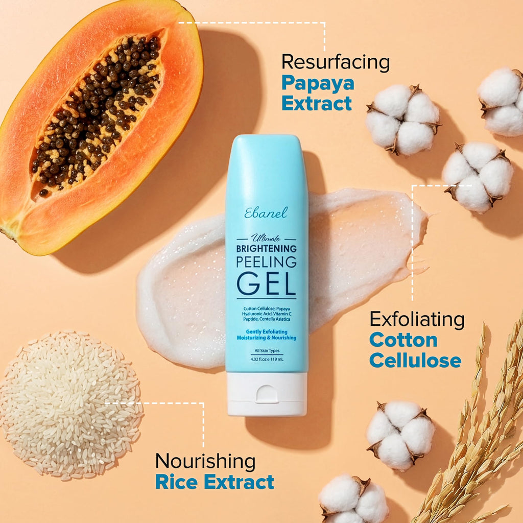 Ebanel 2-Pack Brightening Peeling Gel – Gentle Facial & Body Exfoliator