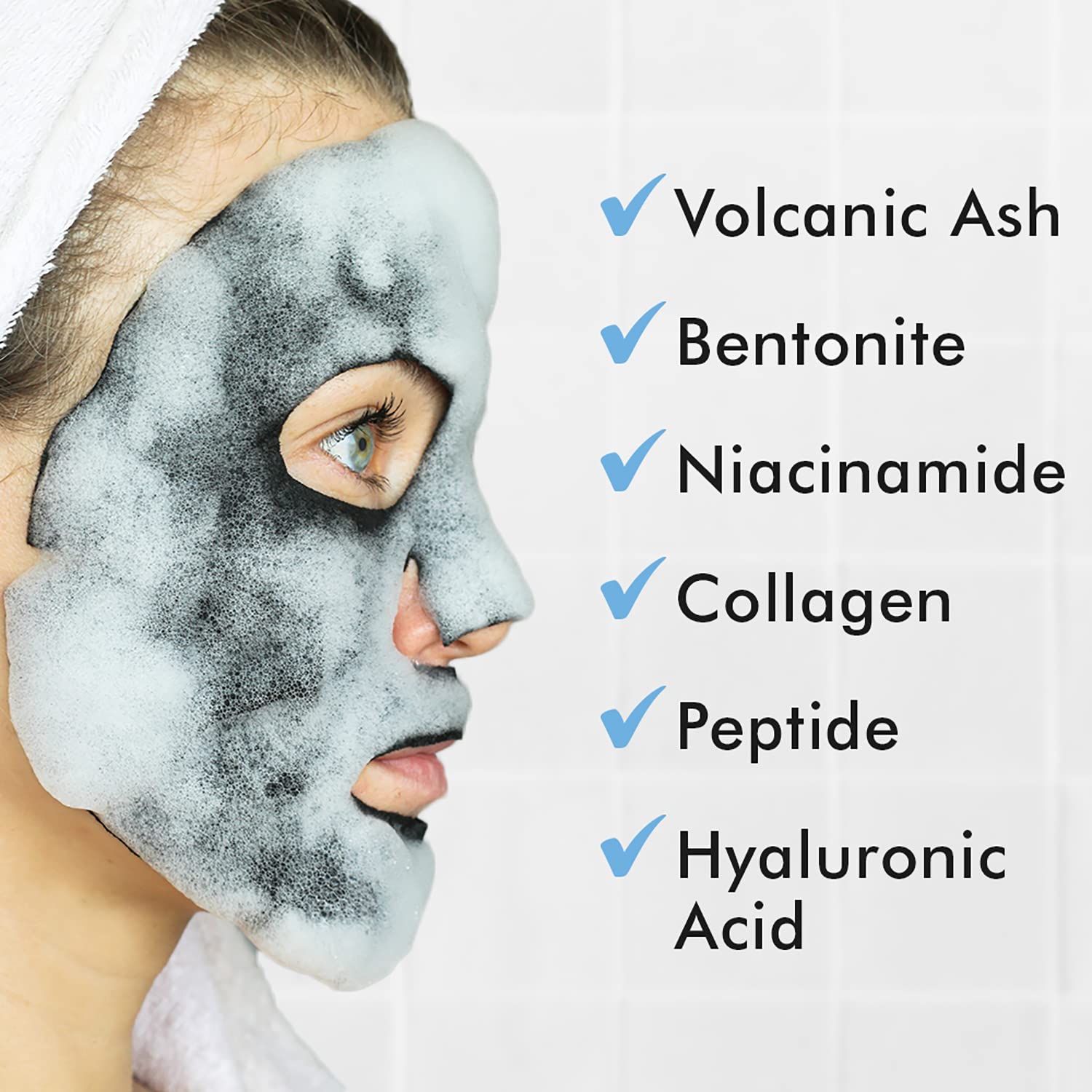Ebanel 10 Pack Carbonated Bubble Clay Mask - Pore Cleansing, Brightening & Hydration