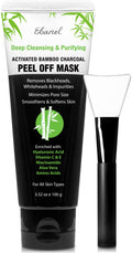Ebanel Charcoal Peel-Off Mask Set – Deep Pore Cleansing with Niacinamide, Vitamin C & Hyaluronic Acid