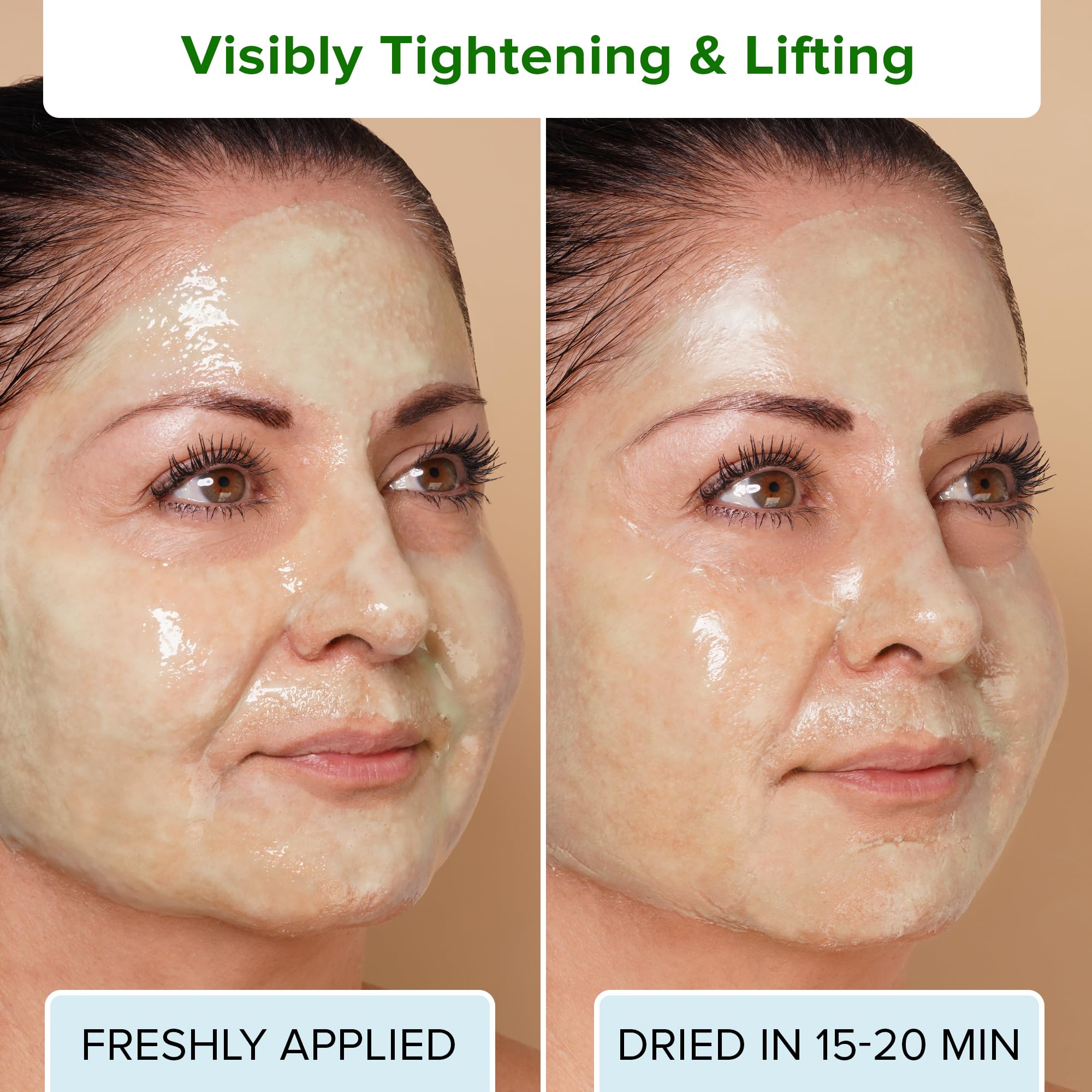 Ebanel Collagen Peptides Wash-Off Mask Set — 8-Piece Instant Tightening & Brightening Kit