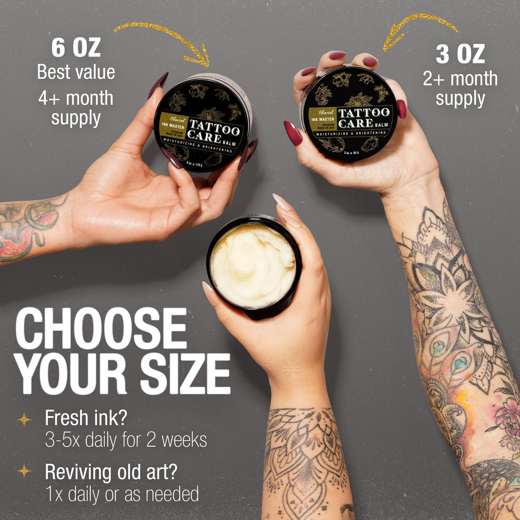 Ebanel Tattoo Balm 6oz – Premium All-Stage Tattoo Aftercare for Ink Brightness & Hydration