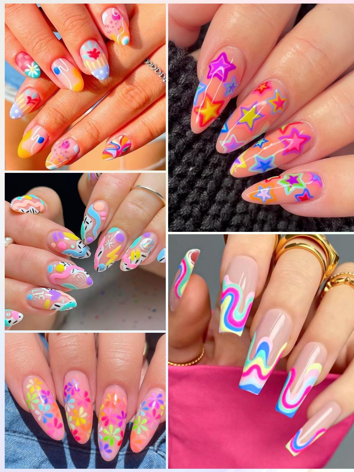 EBANKU 12 Colors Nail Art Pens - 0.5mm Fine Tip Quick-Drying Nail Polish for Home & Salon