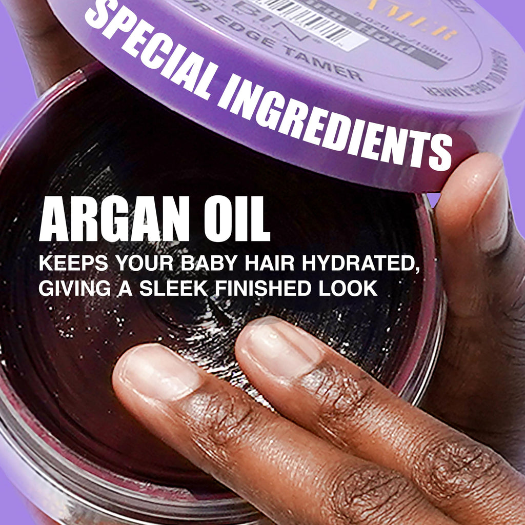 EBIN NEW YORK 24 Hour Edge Tamer – Ultra Hold, No Flaking, Argan + Castor Oil, 8.25 oz