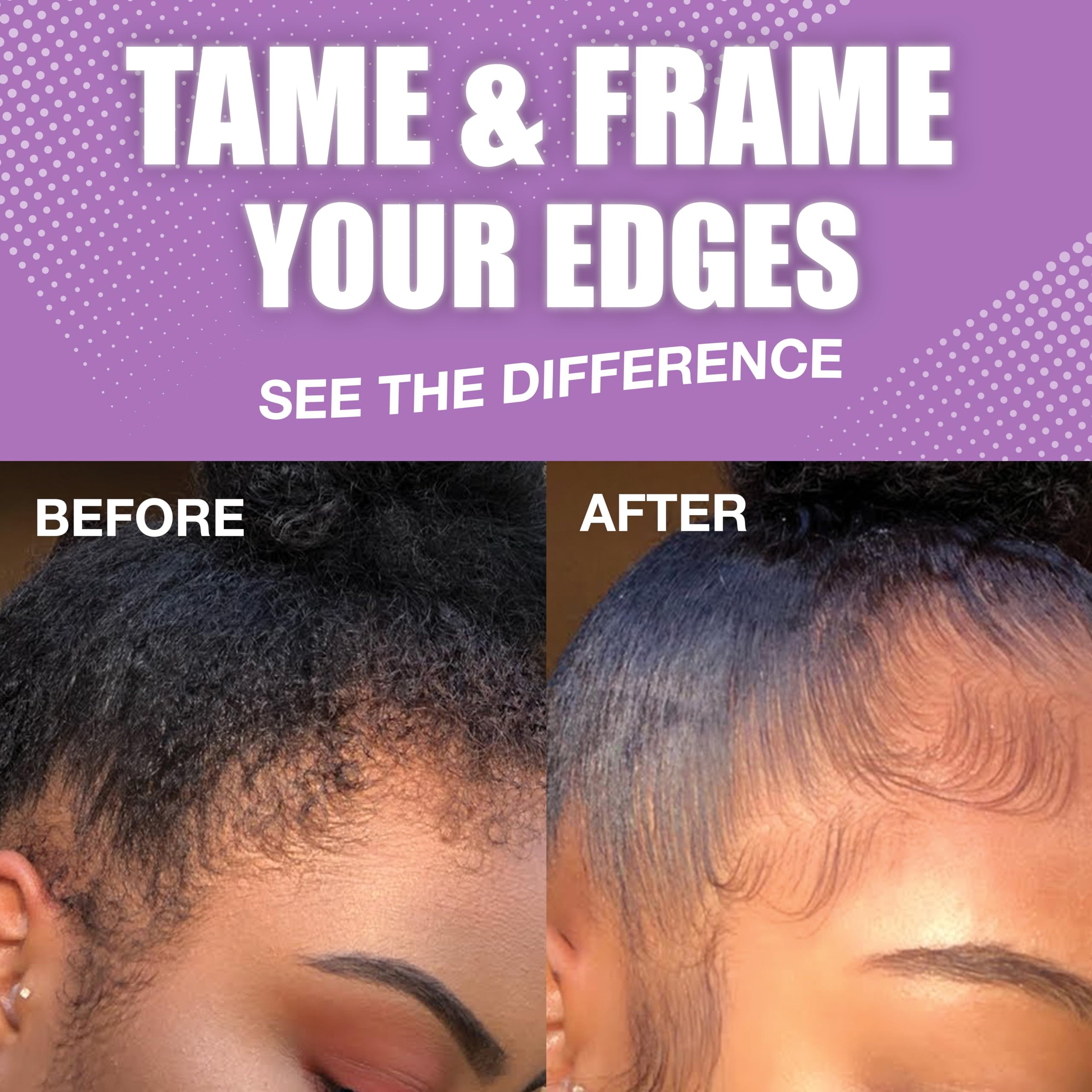 EBIN NEW YORK 24 Hour Edge Tamer – Ultra Hold, No Flaking, Argan + Castor Oil, 8.25 oz