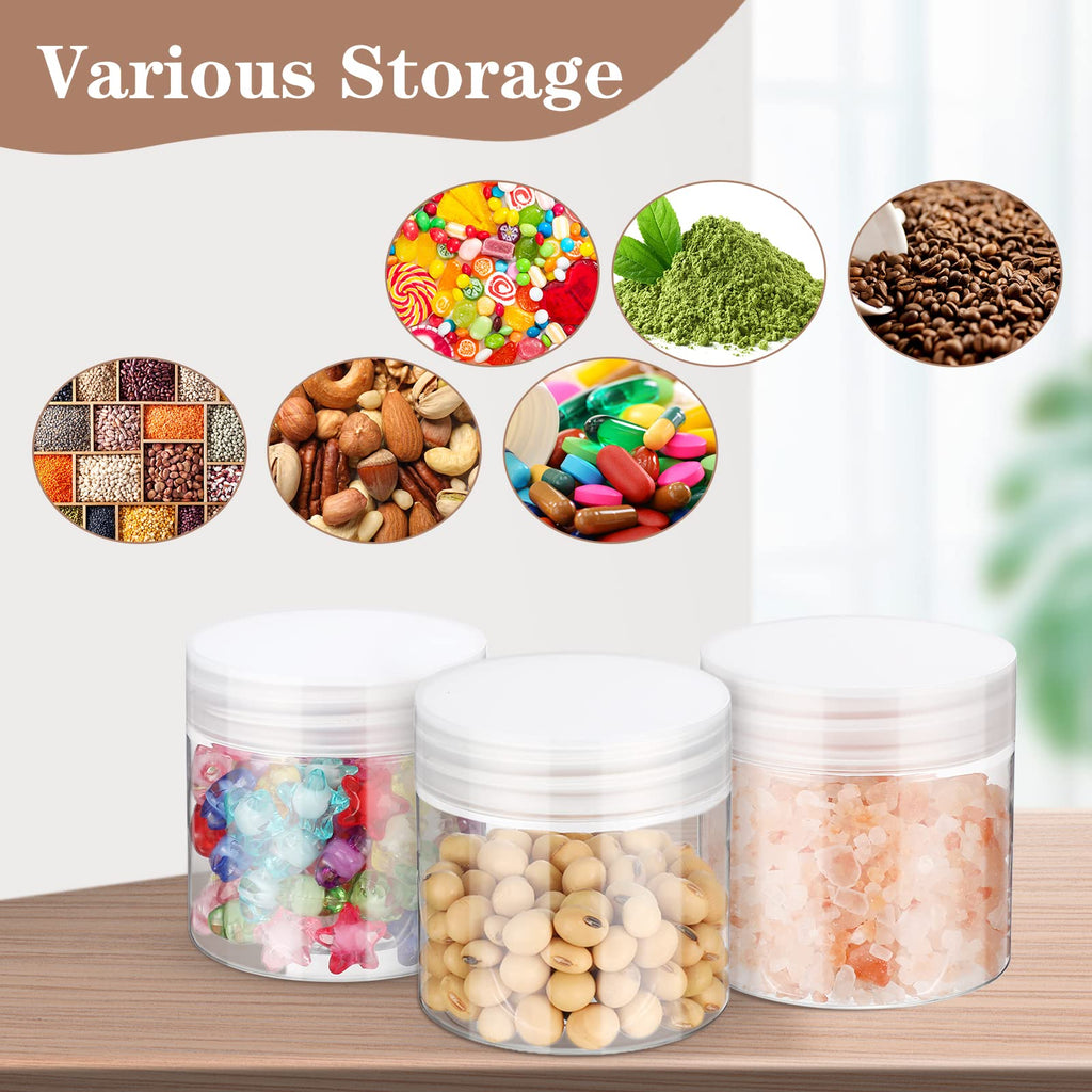 EBOOT 150-Pack 2oz Clear Plastic Jars with Lids | Travel Cosmetic Containers