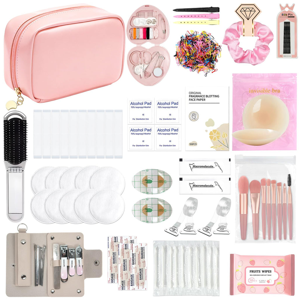 Eclatbox Women's Wedding Emergency Kit – 42-Piece Bridal Survival Set in Pink