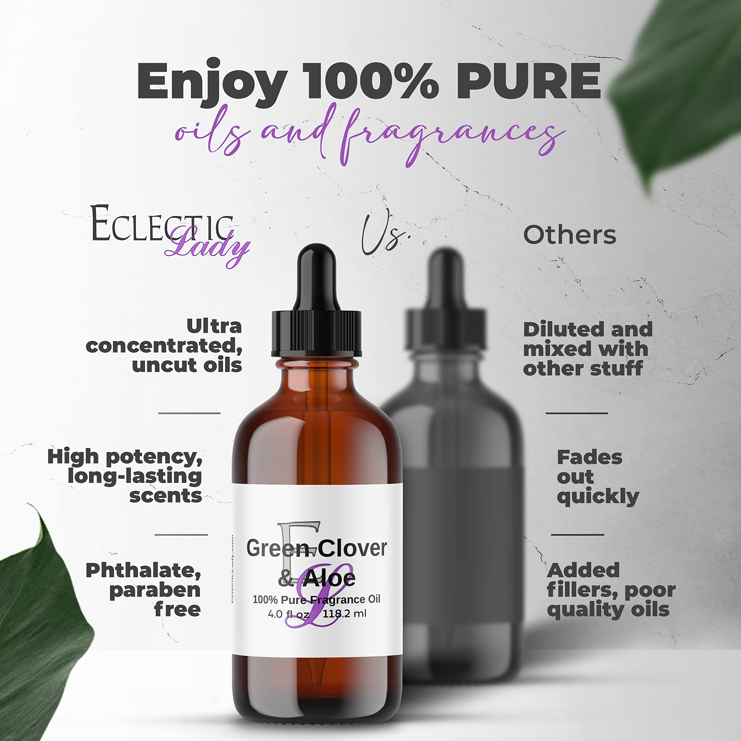 Eclectic Lady Liquid Pearl Body Wash – Baby Powder Scent | 3-in-1 Bath, Bubble Bath & Hand Soap | Phthalate-Free | USA Handcrafted | 16 oz